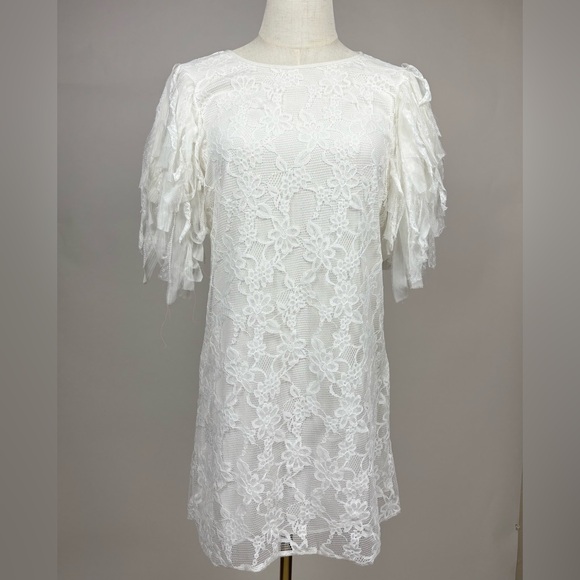 Free People Mini Dress Lace White M - Picture 5 of 16
